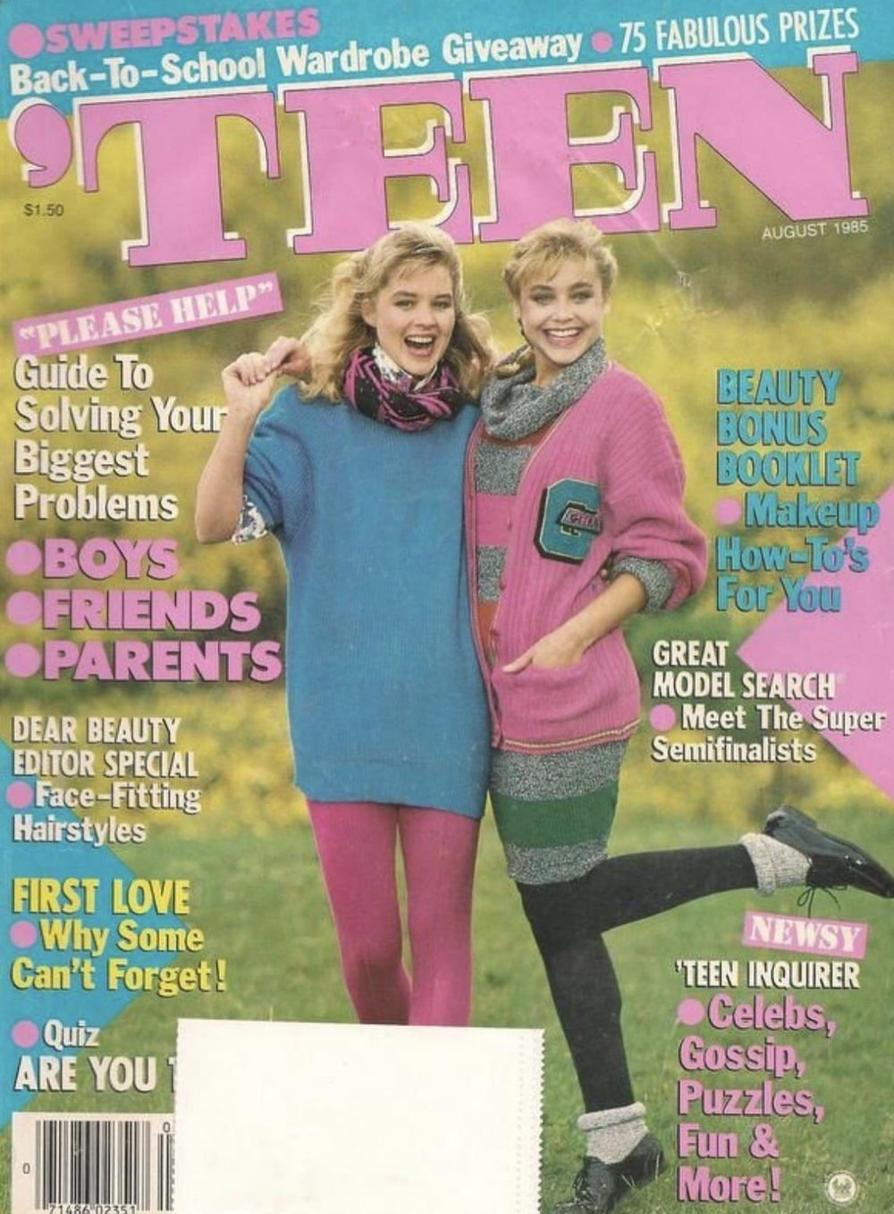 A 1985 teen magazine cover.
