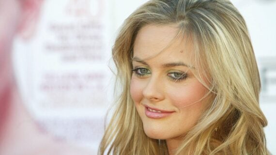 Close-up portrait of actress Alicia Silverstone.